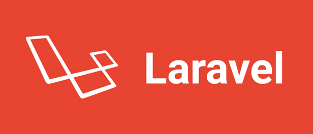 Logo von Laravel in weiß auf rotem Hintergrund