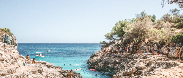 Ausblick am Strand Cala Varques